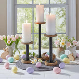 Wood & Iron Candle Holders-Lange General Store