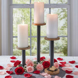 Wood & Iron Candle Holders-Lange General Store