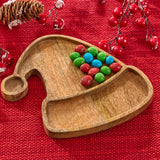 Wood Santa Hat Snack Tray