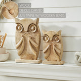 Wooden Owl Natural Set of 2-Lange General Store