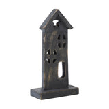 Wooden Saltbox House w/ Star Dark Brown-Lange General Store