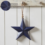 Wooden Star Ornament - Blue-Lange General Store