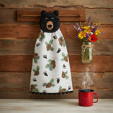 Woodland Bear Hang-Up Kitchen Towel-Lange General Store