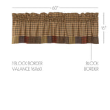 Woodsy Ridge Block Border Valance