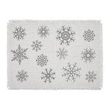 Yuletide Burlap Antique White Snowflake Placemat Set of 2-Lange General Store