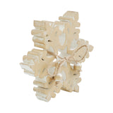 Yuletide Glow Brushed Gold Wooden Snowflakes-Lange General Store