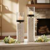 Distressed White Log Votive Candle Holders spring lifestyle image