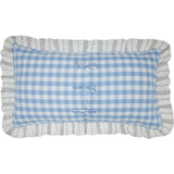 Dusk Blue Floral Ruffled Sham-Lange General Store