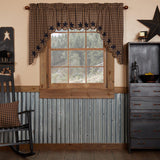 Navy Star Swag Curtains-Lange General Store